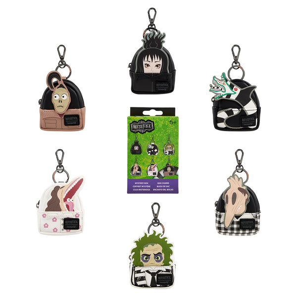 Loungefly Beetlejuice Exclusive Cosplay Mystery Mini Backpack Keychain Charm