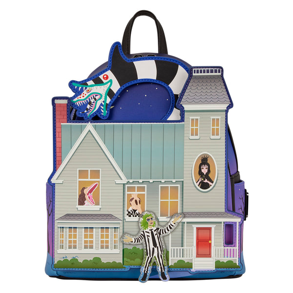 Loungefly Beetlejuice Deetz House Glow Mini Backpack