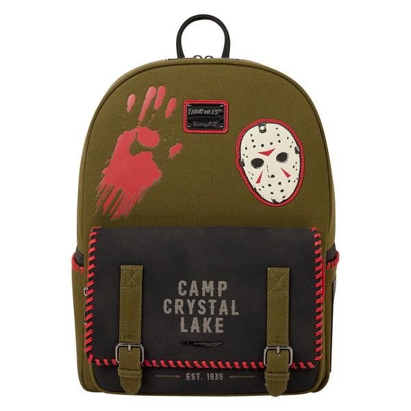 Loungefly Friday the 13th Camp Crystal Lake Canvas Glow Full-Size Backpack