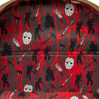 Loungefly Friday the 13th Camp Crystal Lake Canvas Glow Full-Size Backpack