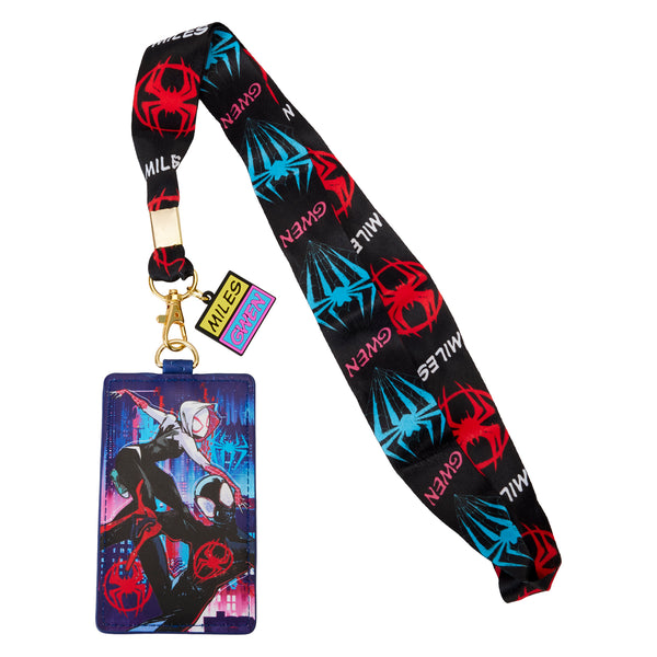 Loungefly Marvel Spider-Verse Miles Morales & Spider-Gwen Lanyard With Card Holder