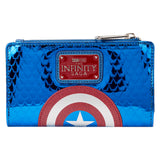 Loungefly Marvel Metallic Captain America Cosplay Flap Wallet