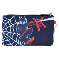 Loungefly Marvel Spider-Verse Miles Morales Suit Nylon Zipper Pouch Wristlet