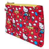 Loungefly Sanrio Hello Kitty 50th Anniversary All-Over Print Nylon Zipper Pouch Wristlet