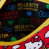 Loungefly Sanrio Hello Kitty 50th Anniversary All-Over Print Nylon Zipper Pouch Wristlet