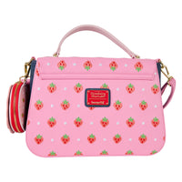 Loungefly Strawberry Shortcake Denim Gingham Crossbody Bag with Coin Bag