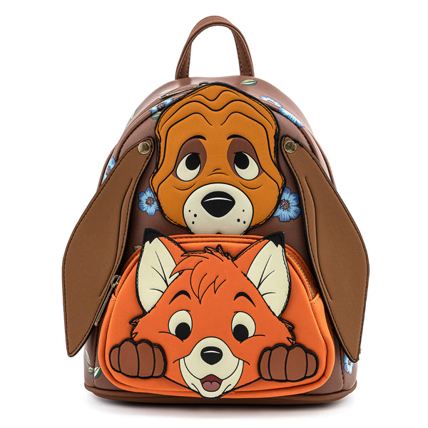 LOUNGEFLY Disney The Fox and the Hound Todd and Copper Cosplay Mini Backpack
