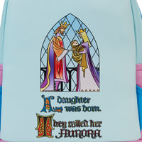 Loungefly Disney Sleeping Beauty Castle Three Good Fairies Stained Glass Mini Backpack