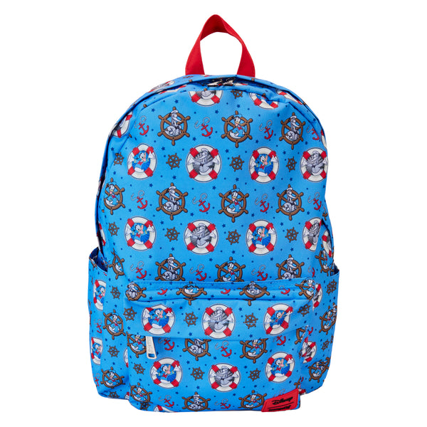 Loungefly Disney Donald Duck 90th Anniversary All-Over Print Nylon Full-Size Backpack