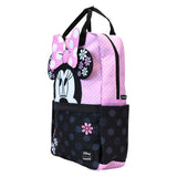 Loungefly Disney Minnie Mouse Floral Rock The Dots Nylon Full-Size Backpack