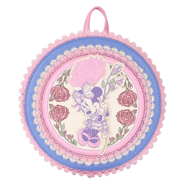Loungefly Disney Minnie Mouse Floral and Lace Mini Backpack