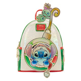 Loungefly Disney Stitch & Scrump Iridescent Holiday Ornament Mini Backpack