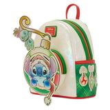 Loungefly Disney Stitch & Scrump Iridescent Holiday Ornament Mini Backpack