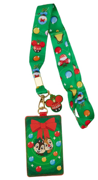 Loungefly Disney Chip and Dale Ornaments Lanyard with Cardholder