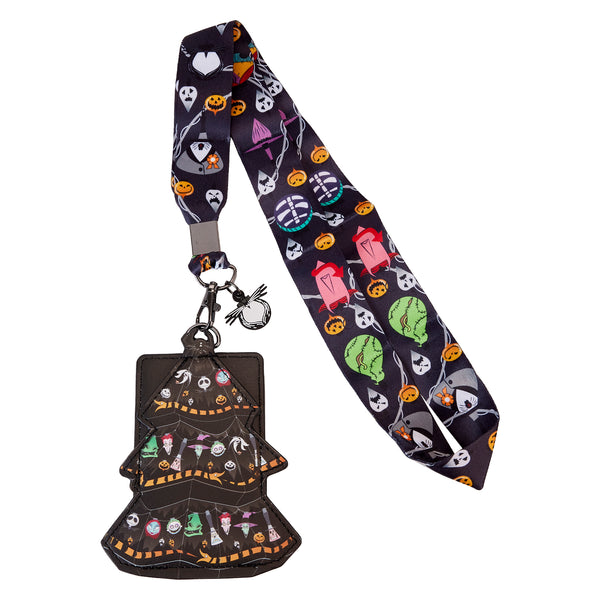 Loungefly Disney Nightmare Before Christmas Tree String Lights Lanyard With Card Holder