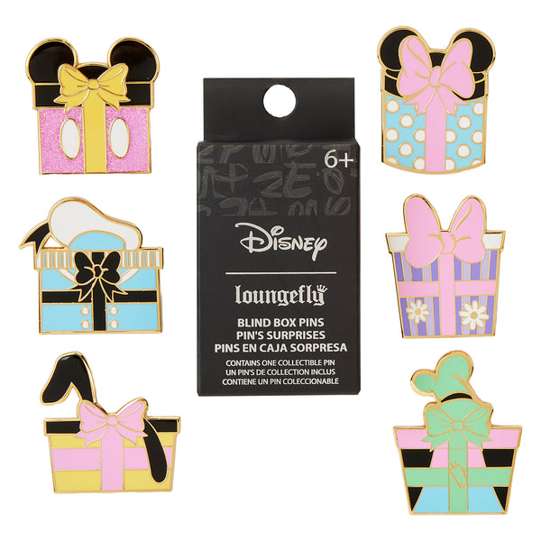 Loungefly Disney Mickey Mouse and Friends Birthday Presents Mystery Box Pins