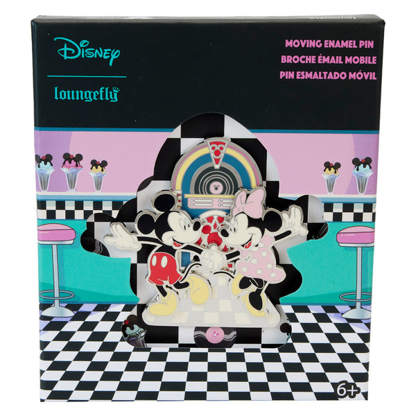 Loungefly Disney Mickey & Minnie Date Night Diner Jukebox 3" Collector Box Sliding Pin