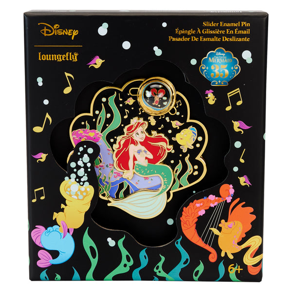Loungefly Disney The Little Mermaid 35th Anniversary Life is the Bubbles 3" Collector Box Sliding Pin
