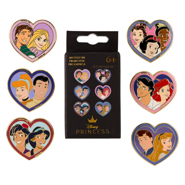 Loungefly Disney Princess & Prince Heart Mystery Box Pin
