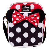 Loungefly Disney Minnie Mouse Rocks the Dots Classic Nylon Passport Crossbody Bag