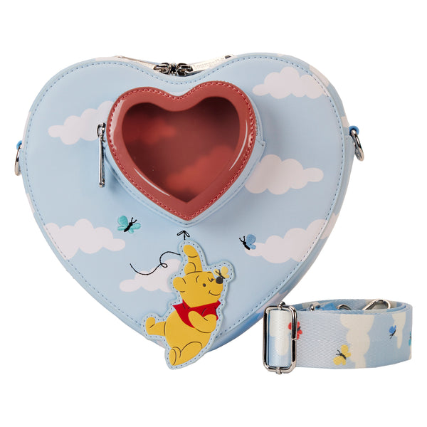 Loungefly Disney Winnie the Pooh & Friends Floating Balloons Heart Figural Crossbody Bag