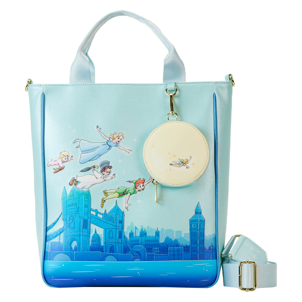 Loungefly Disney Peter Pan You Can Fly Glow Tote Bag With Coin Bag