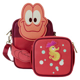 Loungefly Disney The Little Mermaid 35th Anniversary Sebastian Crossbuddies® Cosplay Crossbody Bag with Coin Bag