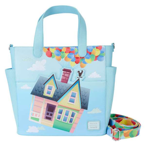 Loungefly Pixar Up 15th Anniversary Balloon House Convertible Backpack & Tote Bag