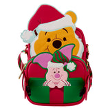 Loungefly Disney Winnie The Pooh Santa Winnie & Piglet Crossbuddies Cosplay Crossbody Bag With Coin Bag