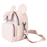 Loungefly Disney Minnie Mouse Checkered Texture Convertible Mini Backpack & Crossbody Bag