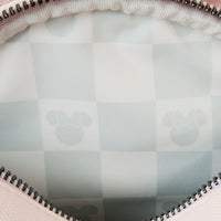 Loungefly Disney Minnie Mouse Checkered Texture Convertible Mini Backpack & Crossbody Bag
