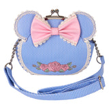 Loungefly Disney Minnie Mouse Floral and Lace Kisslock Crossbody Bag