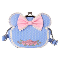 Loungefly Disney Minnie Mouse Floral and Lace Kisslock Crossbody Bag