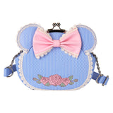 Loungefly Disney Minnie Mouse Floral and Lace Kisslock Crossbody Bag
