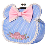 Loungefly Disney Minnie Mouse Floral and Lace Kisslock Crossbody Bag