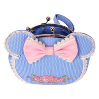 Loungefly Disney Minnie Mouse Floral and Lace Kisslock Crossbody Bag