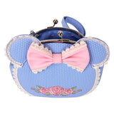 Loungefly Disney Minnie Mouse Floral and Lace Kisslock Crossbody Bag