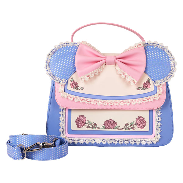 Loungefly Disney Minnie Mouse Floral and Lace Crossbody Bag
