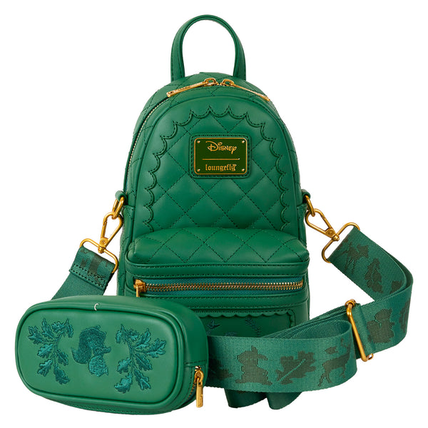 Loungefly Disney Bambi Quilted Texture Convertible Sling Crossbody Bag with Coin Bag