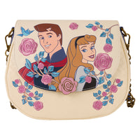 Loungefly Disney Sleeping Beauty Princess Aurora & Prince Phillip Floral Crossbody Bag