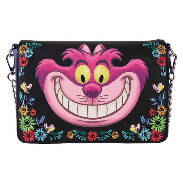 Loungefly Disney Alice in Wonderland Cheshire Cat Tulgey Wood Crossbody Bag