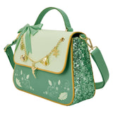 Loungefly Disney Peter Pan Tinker Bell Holiday Sequin Crossbody Bag with Charms