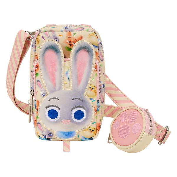 Loungefly Disney Zootopia 2 Judy Hopps Cotton Candy Cosplay Cell Phone Crossbody Bag with Coin Bag