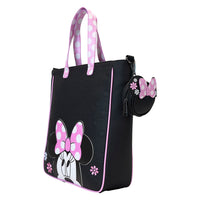 Loungefly Disney Minnie Mouse Floral Rock The Dots Tote Crossbody Bag With Coin Bag