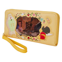 Loungefly Disney Beauty and the Beast Princess Series Lenticular Zip Around Wristlet Wallet