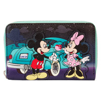 Loungefly Disney Mickey & Minnie Date Night Drive-In Zip Around Wallet