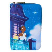 Loungefly Disney The Princess And The Frog 15th Anniversary Evening Star Glow Zip Around Wallet
