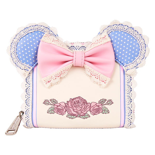 Loungefly Disney Minnie Mouse Floral and Lace Zip Around Wallet