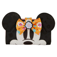 Loungefly Disney Minnie Mouse Cosplay Floral Pumpkin Flap Wallet