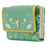 Loungefly Disney Peter Pan Tinker Bell Holiday Sequin Tri-Fold Wallet